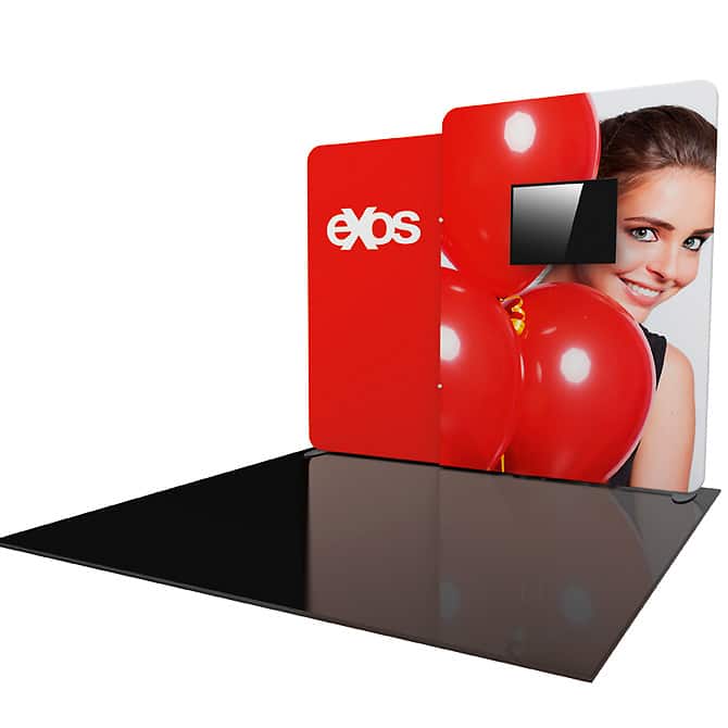 Fusion-Plus-Stretch-Frame-With-LCD-Signage-Screen presentatiewanden met stretch textieldoek en lcd scherm
