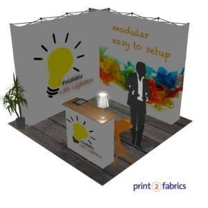 Fusion LightBox Pop-UP Beursstand 1 Pop-up LED LightBox hoekstand