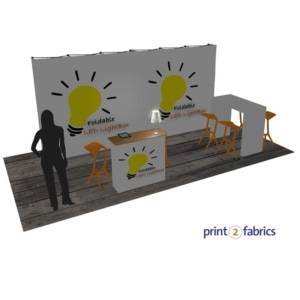 Fusion LightBox Pop-UP Beursstand 3 Pop-up LED LightBox beurswand