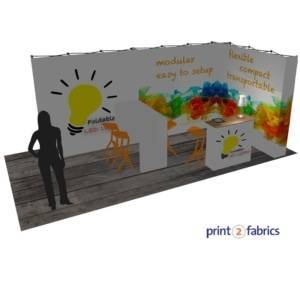 Fusion LightBox Pop-UP Beursstand 4 Pop-up LED LightBox hoekstand