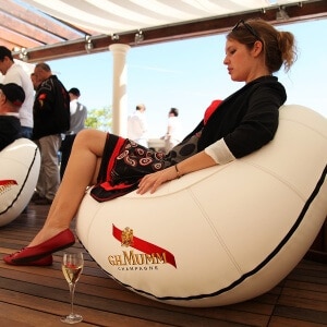 inflatable rocking chair for indoor and outdoor use